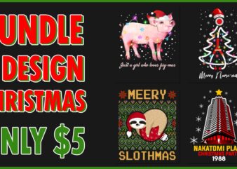 Bundle Christmas Merry Slothmas Pig Nurse Lighting Nakatomi Plaza 1988 4 Design PNG