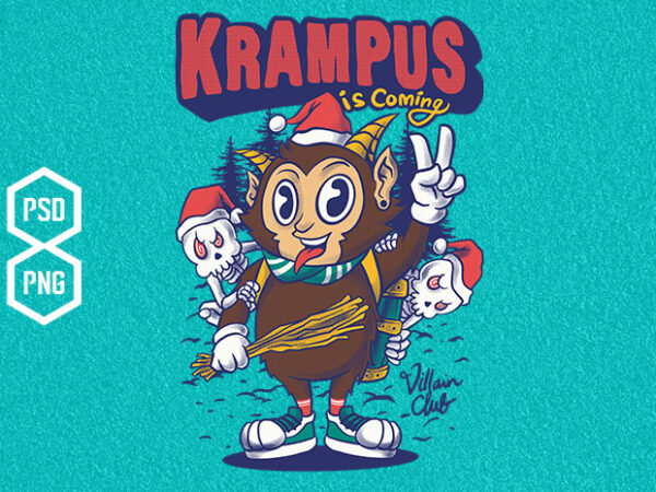 Krampus is coming t shirt vector art