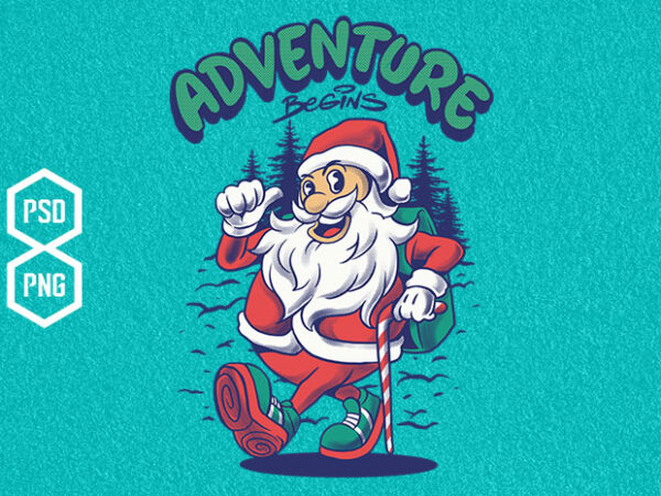 Adventure begins t shirt vector