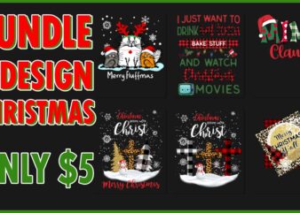 Bundle Christmas Jesus Cross Mimi Claus Fluff Cat 6 Design PNG Shirt