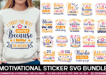 Motivational T-shirt Design Bundle, Motivational Svg Bundle,Motivational Mug Svg Bundle