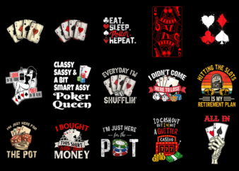 15 Poker Shirt Designs Bundle For Commercial Use Part 4, Poker T-shirt, Poker png file, Poker digital file, Poker gift, Poker download, Poke