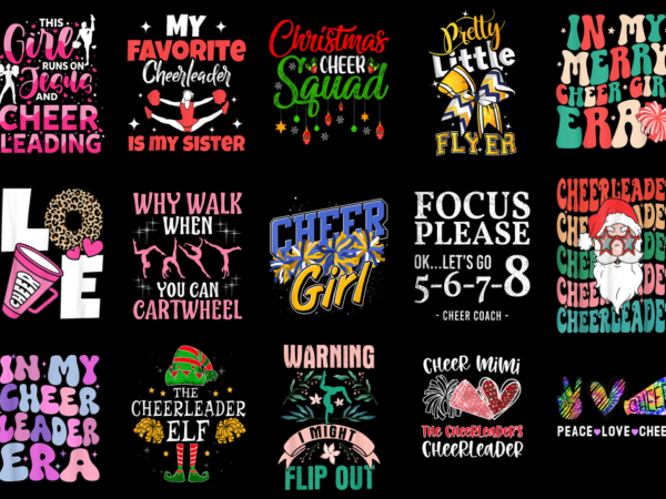 15 cheerleading shirt designs bundle for commercial use part 4, cheerleading t-shirt, cheerleading png file, cheerleading digital file, chee