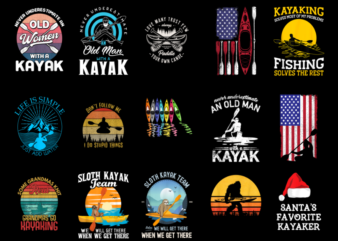 15 Kayaking Shirt Designs Bundle For Commercial Use Part 4, Kayaking T-shirt, Kayaking png file, Kayaking digital file, Kayaking gift, Kayak