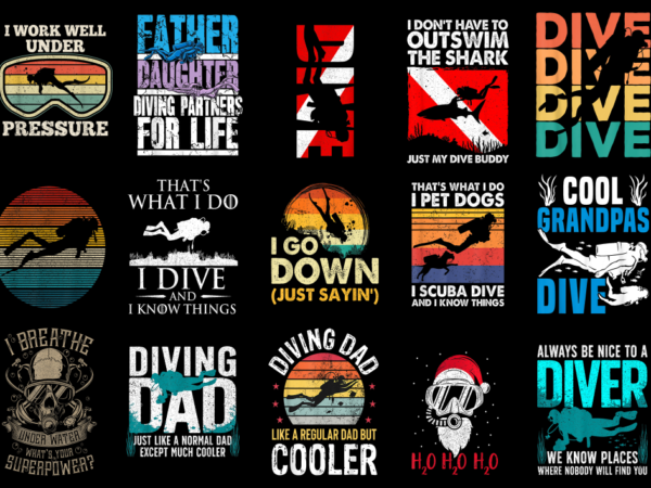 15 scuba shirt designs bundle for commercial use part 4, scuba t-shirt, scuba png file, scuba digital file, scuba gift, scuba download, scub