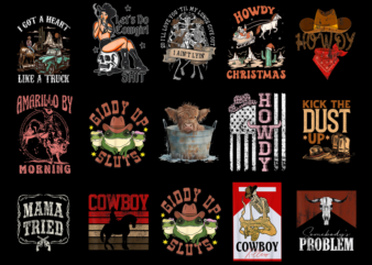 15 Western Shirt Designs Bundle For Commercial Use Part 4, Western T-shirt, Western png file, Western digital file, Western gift, Western do
