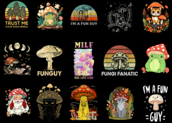 15 Mushroom Shirt Designs Bundle For Commercial Use Part 4, Mushroom T-shirt, Mushroom png file, Mushroom digital file, Mushroom gift, Mushr