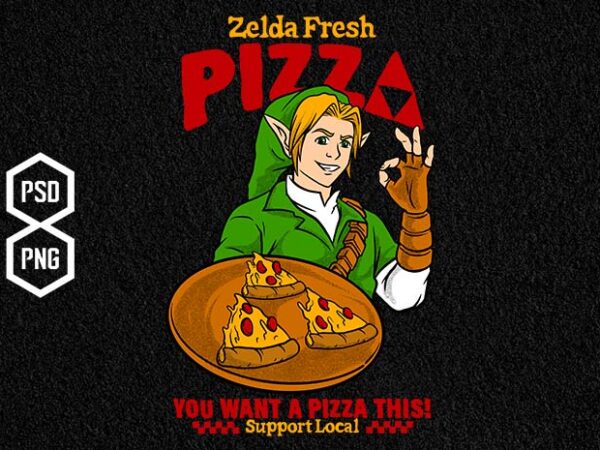 Fresh pizza t shirt graphic design