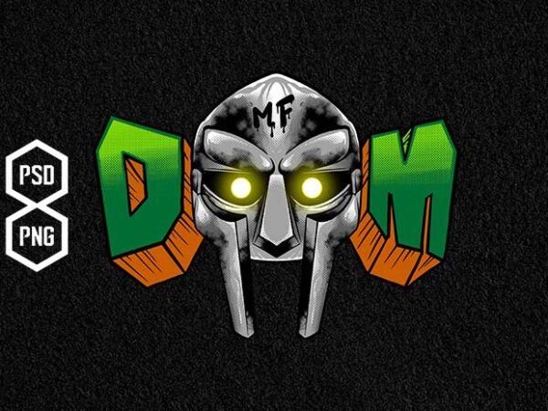 Doom mask t shirt vector illustration