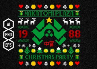 nakatomi party T shirt vector artwork