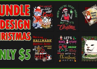 Bundle Christmas Skeleton Cat Gnomies Hallmark Christmas Movies 6 Design PNG