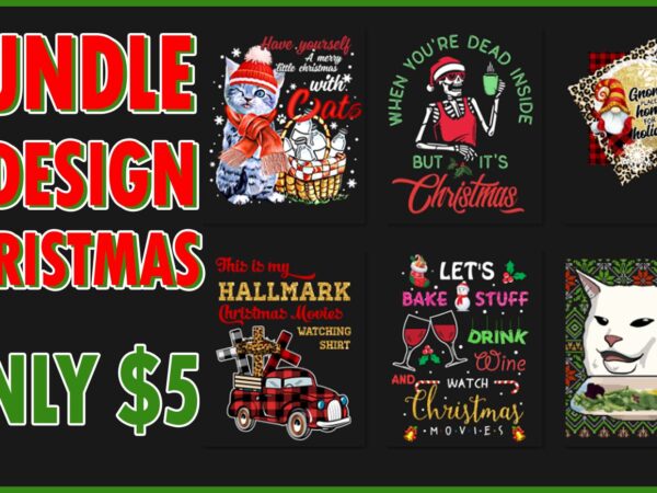 Bundle christmas skeleton cat gnomies hallmark christmas movies 6 design png