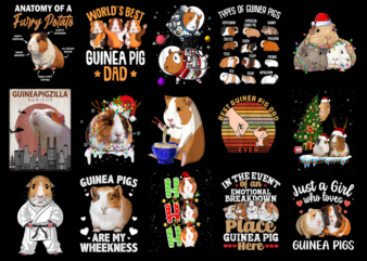 15 Guinea Pig Shirt Designs Bundle For Commercial Use Part 5, Guinea Pig T-shirt, Guinea Pig png file, Guinea Pig digital file, Guinea Pig g