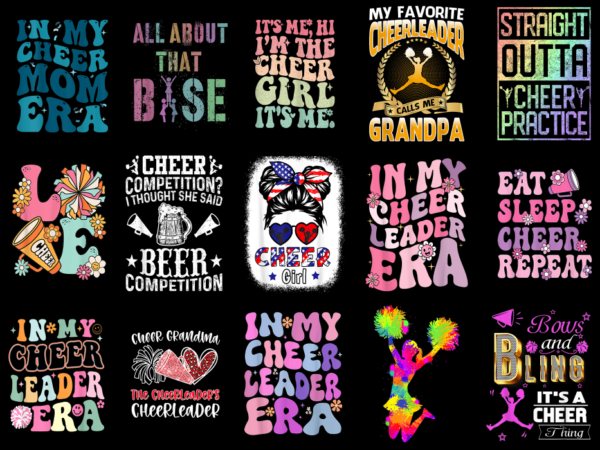 15 cheerleading shirt designs bundle for commercial use part 5, cheerleading t-shirt, cheerleading png file, cheerleading digital file, chee