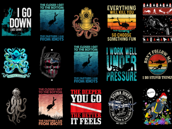 15 scuba shirt designs bundle for commercial use part 5, scuba t-shirt, scuba png file, scuba digital file, scuba gift, scuba download, scub