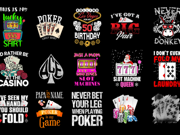 15 poker shirt designs bundle for commercial use part 5, poker t-shirt, poker png file, poker digital file, poker gift, poker download, poke