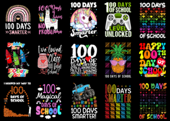 15 100 Days of School Shirt Designs Bundle For Commercial Use Part 13, 100 Days of School T-shirt, 100 Days of School png file, 100 Days of