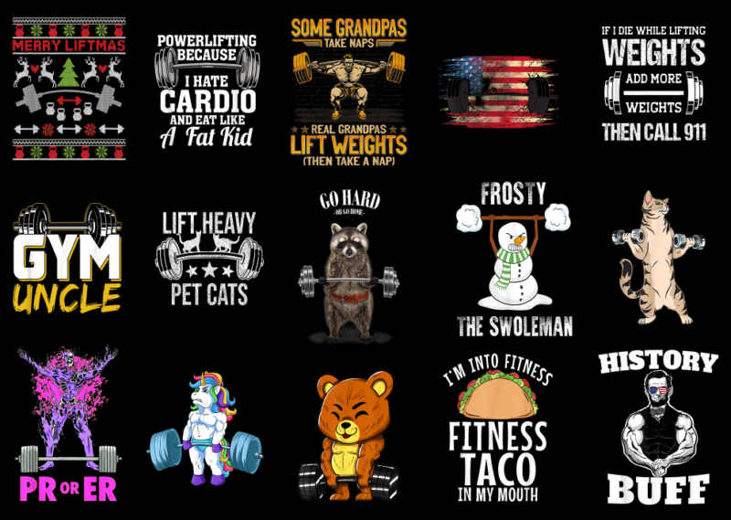 15 Weightlifting Shirt Designs Bundle For Commercial Use Part 6, Weightlifting T-shirt, Weightlifting png file, Weightlifting digital file,