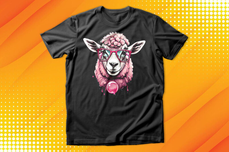 Pink Sheep with Sunglasses T-Shirt