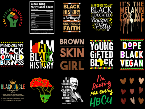15 black history month shirt designs bundle for commercial use part 7, black history month t-shirt, black history month png file, black hist