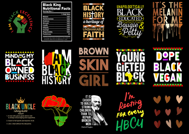 15 Black History Month Shirt Designs Bundle For Commercial Use Part 7, Black History Month T-shirt, Black History Month png file, Black Hist