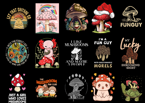 15 mushroom shirt designs bundle for commercial use part 7, mushroom t-shirt, mushroom png file, mushroom digital file, mushroom gift, mushr