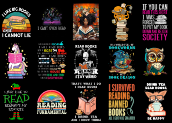 15 Reading Shirt Designs Bundle For Commercial Use Part 7, Reading T-shirt, Reading png file, Reading digital file, Reading gift, Reading do