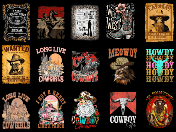 15 western shirt designs bundle for commercial use part 7, western t-shirt, western png file, western digital file, western gift, western do