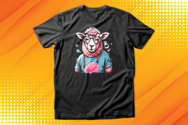 Pink Sheep with Sunglasses T-Shirt