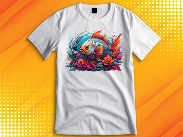 Big fish catching t-shirt