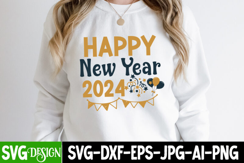 Happy New Year T-Shirt Design Bundle, New Year T-Shirt Design, Happy New Year 2024 SVG Bundle,New Years SVG Bundle, New Year’s Eve Quote