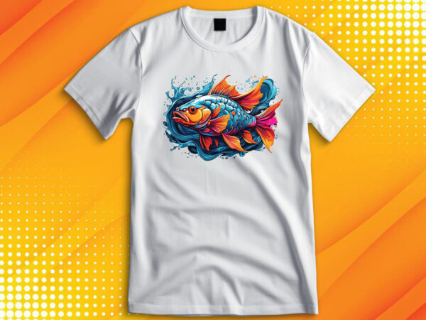 Big fish catching t-shirt