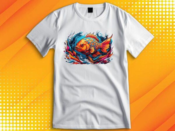 Big fish catching t-shirt