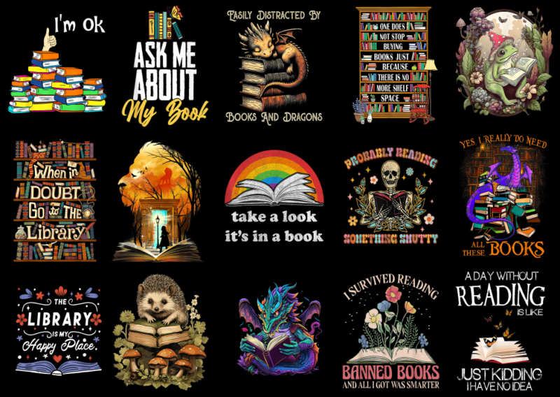 15 Reading Shirt Designs Bundle For Commercial Use Part 8, Reading T-shirt, Reading png file, Reading digital file, Reading gift, Reading do