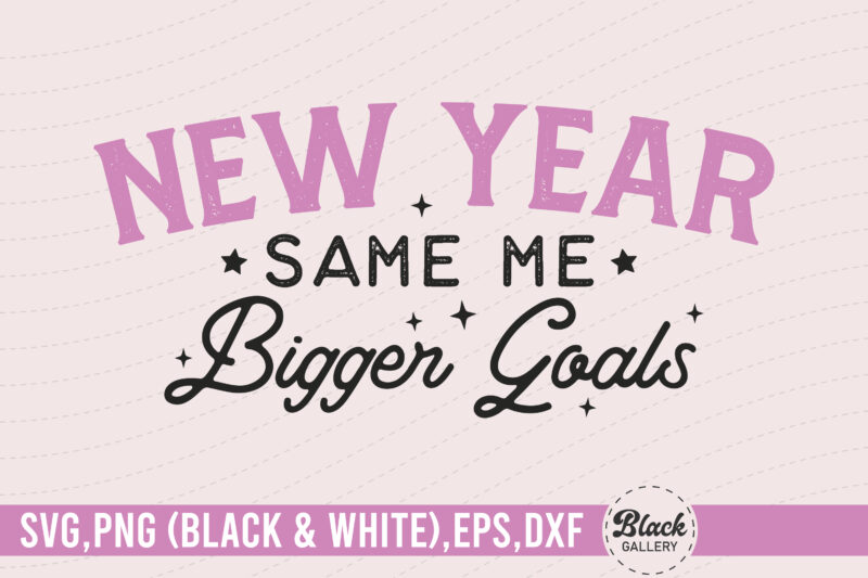 Retro Pink New Year Quote SVG