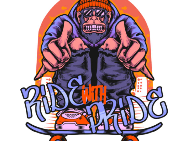 Ride with pride t shirt design online