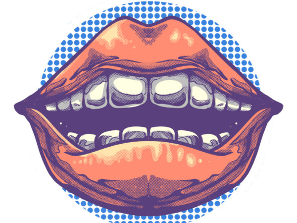 Lips t shirt vector graphic