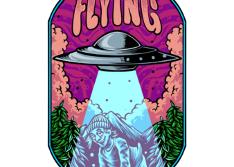 Flying t shirt graphic design