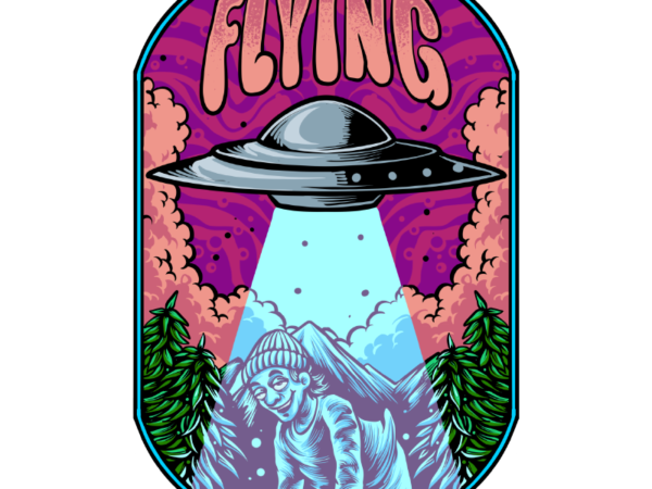 Flying t shirt graphic design
