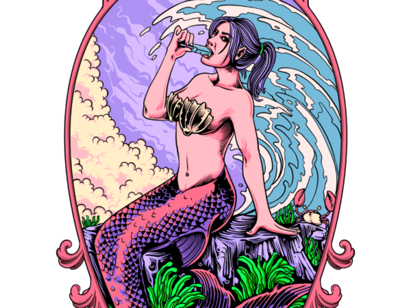 Mermaid t shirt designs for sale