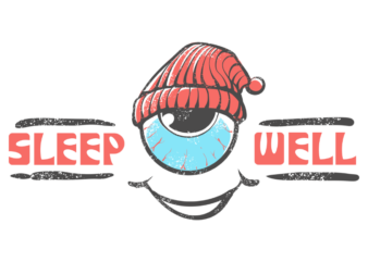 Sleep well t shirt template vector