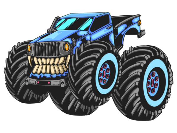 Monster truck t shirt designs for sale