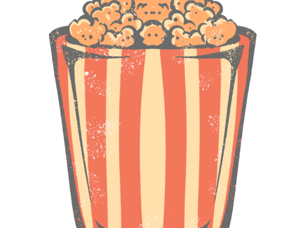 Popcorn t shirt illustration