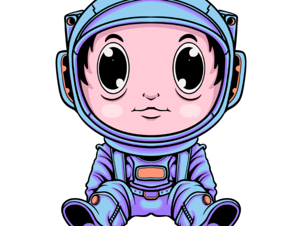 Cute astronaut t shirt vector file