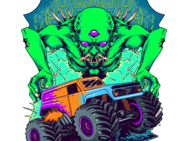 Monster truck t shirt designs for sale