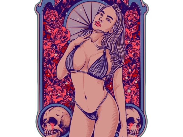 Pain of beauty t shirt illustration