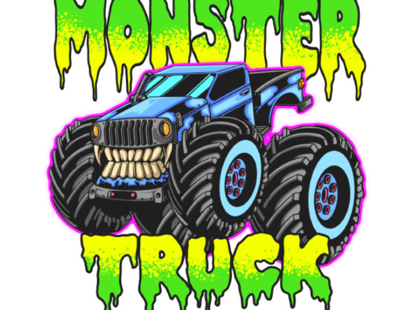 Monster truck t shirt designs for sale