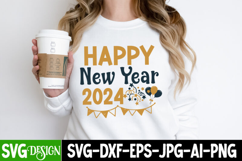 Happy New Year T-Shirt Design Bundle, New Year T-Shirt Design, Happy New Year 2024 SVG Bundle,New Years SVG Bundle, New Year’s Eve Quote