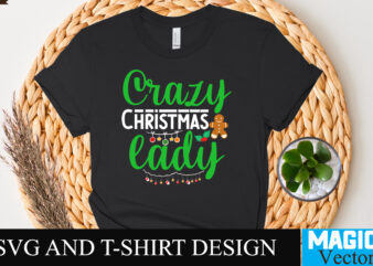 crazy Christmas lady SVG Cut File