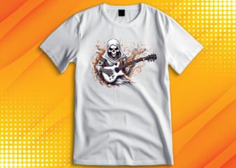 Skeleton Playing Guitar T-Shirt